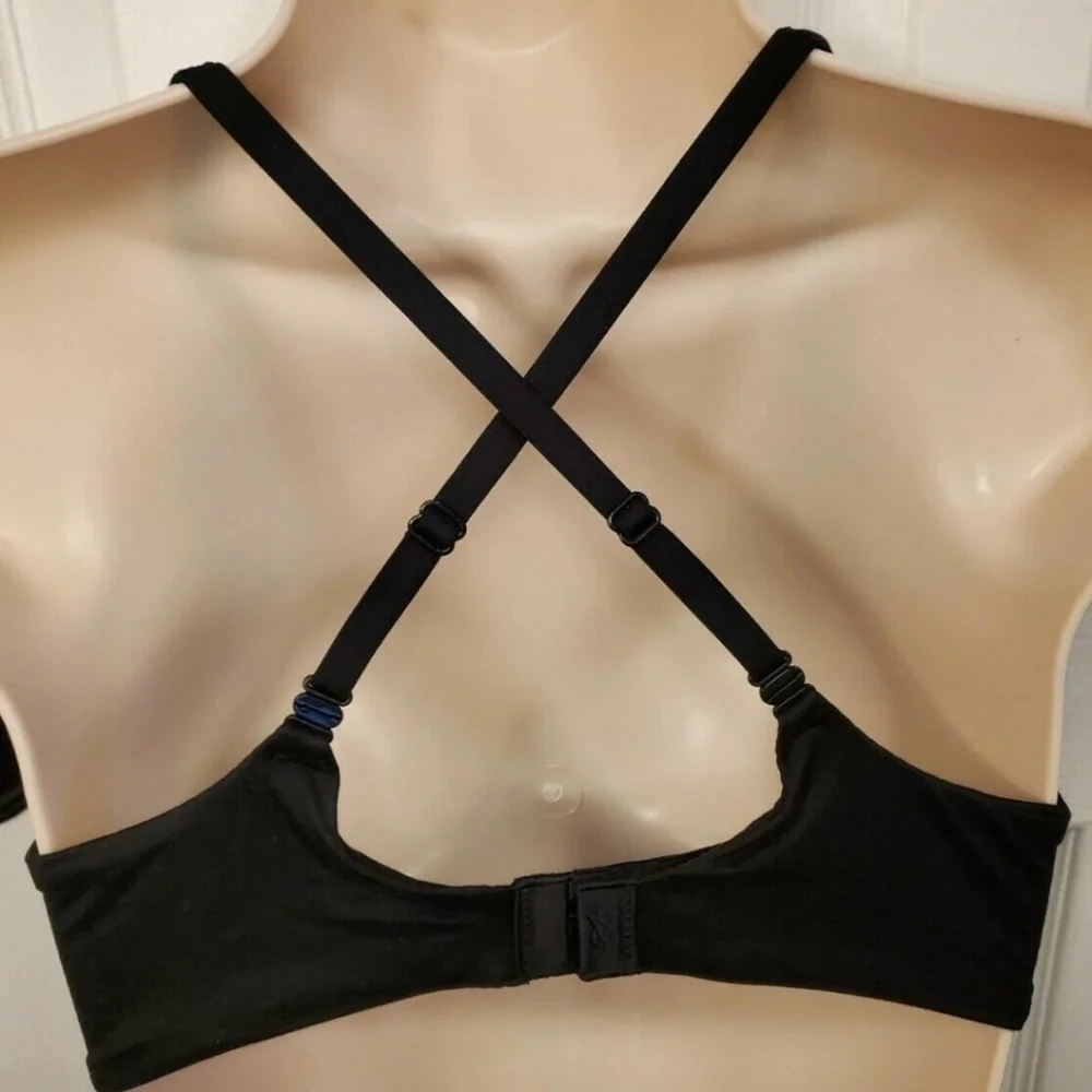 NWT Victoria's Secret Body by Victoria Unlined Demi Bra 32DD Solid Black - Picture 7 of 16